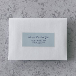 Classic Light Blue Wedding Guest Address Labels
