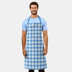 Classic Light Blue White Gingham Karo Pattern Schürze