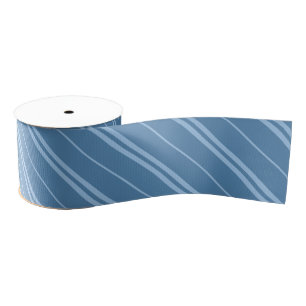 Classic Light Dark Blue School Stripes Muster Ripsband