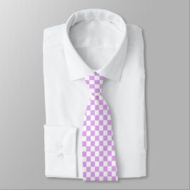 Classic light lavender checkerboard krawatte