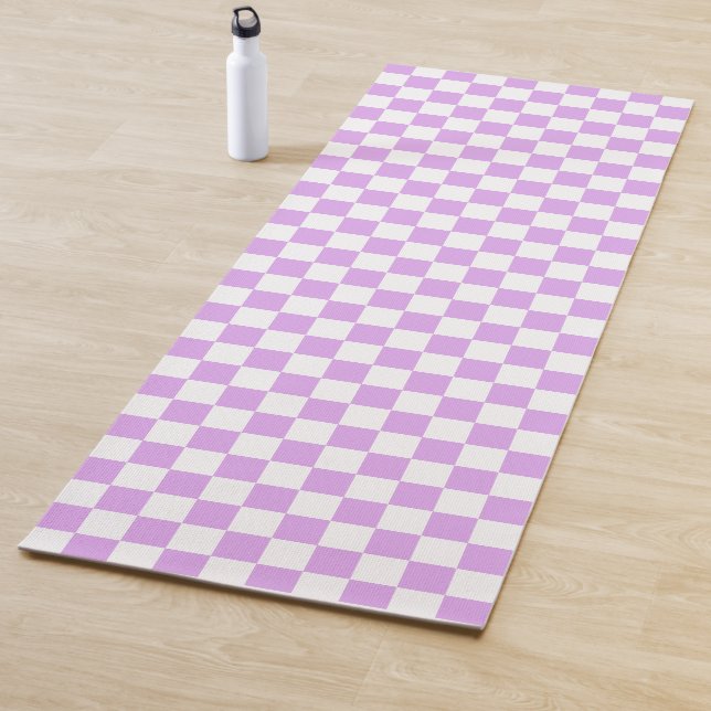 Classic light lavender checkerboard  yogamatte (Beispiel)