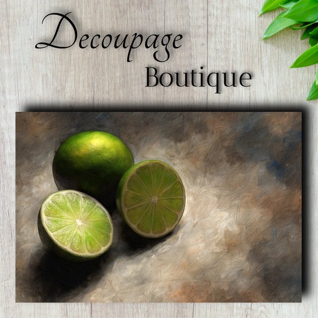 Classic Limes Still Kitchen Art Decoupage Seidenpapier (Classic Limes Still Kitchen Art Decoupage Tissue Paper)