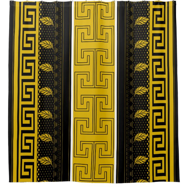 Classic Line Art Duschvorhang (Vorderseite)