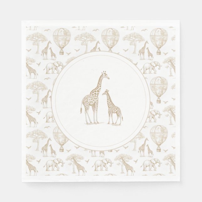 Classic Little Wild One Baby Shower Toile Serviette (Vorderseite)