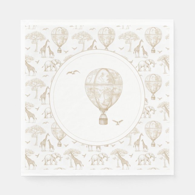 Classic Little Wild One Baby Shower Toile Serviette (Vorderseite)