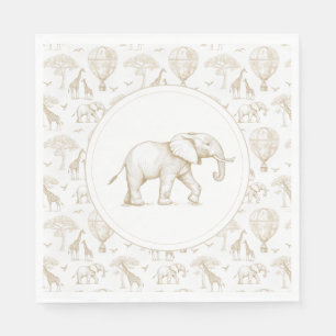 Classic Little Wild One Baby Shower Toile Serviette