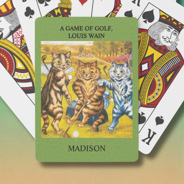 Classic Louis Wain Cats Golf Personalisiert spiele Spielkarten (Von Creator hochgeladen)
