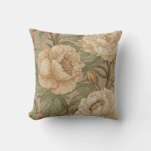 Classic,Lovely Flowers Pattern, Sage Gold Bloom