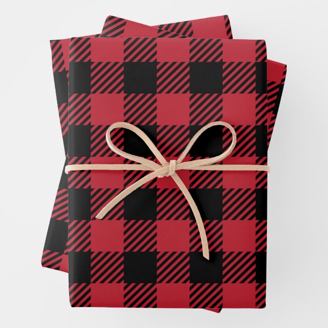 Classic Lumberjack Check Pattern Geschenkpapier Set (Beispiel)