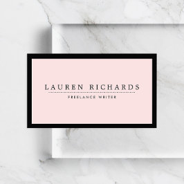 Classic Luxe Black and Pink mit Social Media Visitenkarte