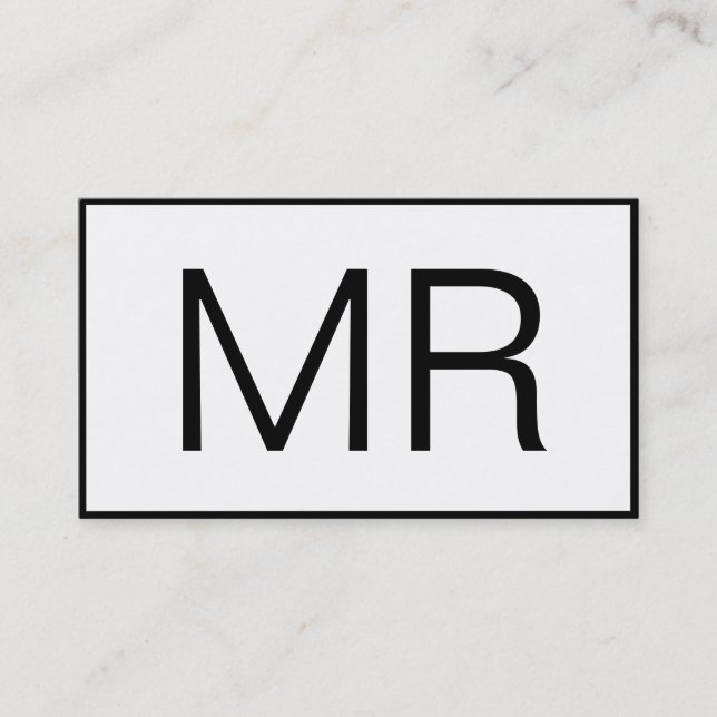 Classic Luxe Black and White mit Social Media Visitenkarte (Vorderseite)