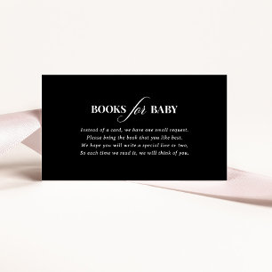 Classic Luxe   Dunkle schwarze Bücher für Baby Begleitkarte