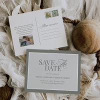 Classic Luxe | Elegant Sage Green Save the Date