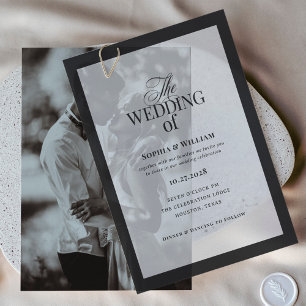 Classic Luxe Elegante Schwarze Rahmen Hochzeit