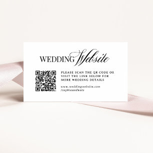 Classic Luxe QR-Code für Hochzeitsseiten Begleitkarte