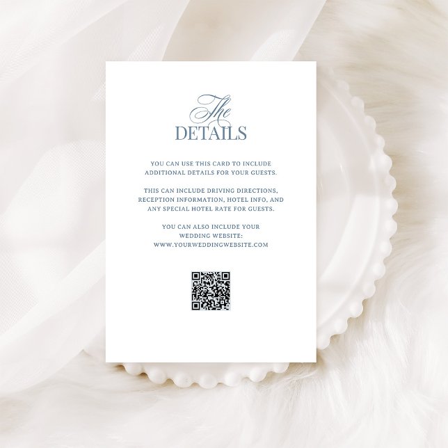 Classic Luxe | QR-Code Hochzeitsgastdetails Begleitkarte (Von Creator hochgeladen)