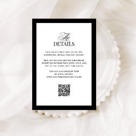 Classic Luxe | QR Code Wedding Guest Details Begleitkarte