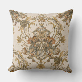 Classic, Luxury Ornament, Gold Beigi Grey Kissen