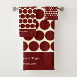 Classic Maroon Elegant Modernes Minimalistisches M Badhandtuch Set