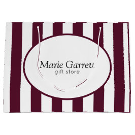 Classic Maroon Stripes Custom Große Geschenktüte