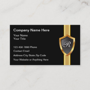 Classic Masculine Monogram Business Cards Visitenkarte