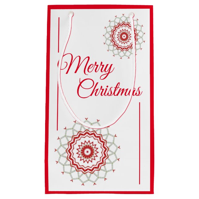 Classic Medallion Snowflake Kleine Geschenktüte (Vorderseite)