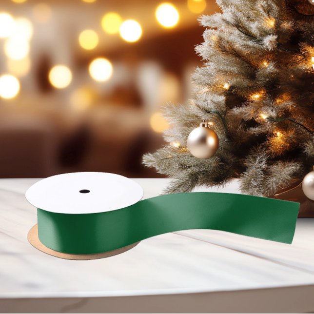 Classic Medium Emerald Green Minimal Satin Ribbon Satinband (Von Creator hochgeladen)