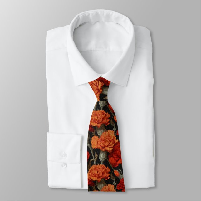 Classic Menswear Ties Carnation Floral Krawatte (Gebunden)