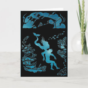 Classic Mermaid Mairy Tale. Blindkarte Karte
