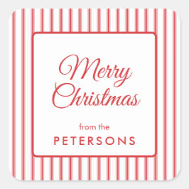 Classic Merry Christmas Square Sticker