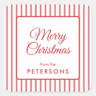 Classic Merry Christmas Square Sticker