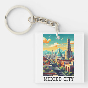 Classic Mexico City CDMX Retro Vintage Travel Schlüsselanhänger