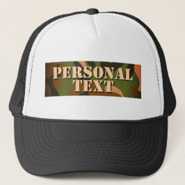 Classic Military Camo Personal Text Truckerkappe
