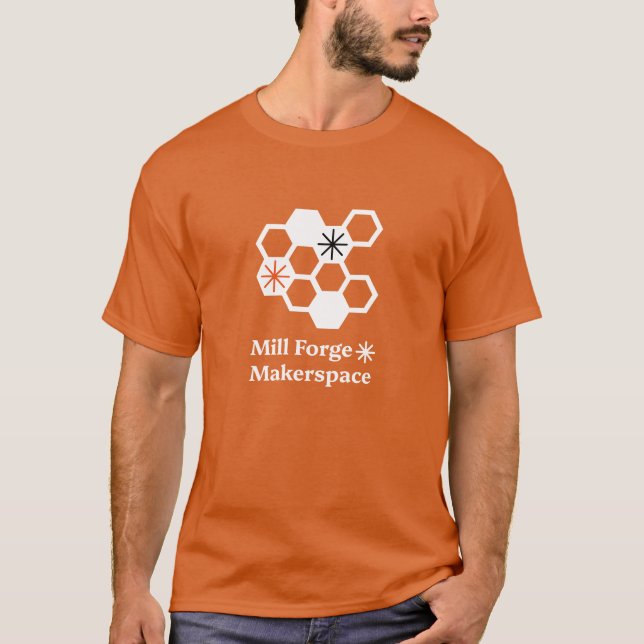 Classic Mill Forge Makerspace Orange T - Shirt (Vorderseite)