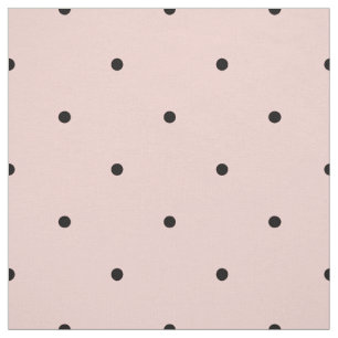 Classic Mini Black & Baby Pink Polka Dots Muster Stoff