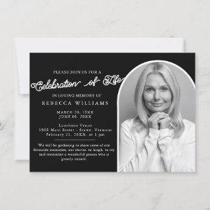 Classic Minimal Celebration of Life Invitations Einladung