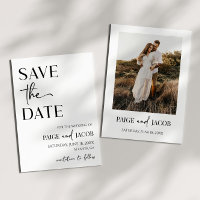 Classic Minimal Minimalist Wedding Save The Date