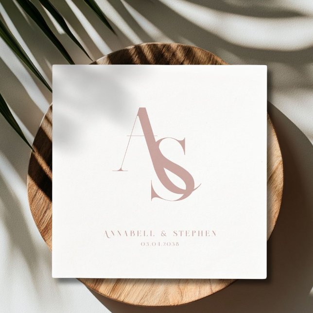 Classic, Minimal, Monogram, Wedding Napkins Serviette (Classic, Minimal, Monogram, Wedding Napkins)