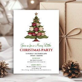 Classic minimalist Christmas tree holiday invite Einladung