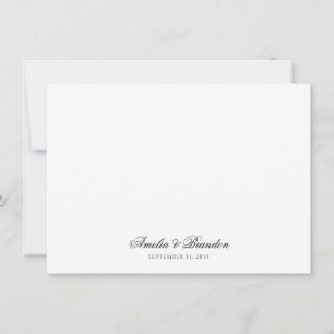 Classic Minimalistisch Calligraphy Script Vielen D Mitteilungskarte