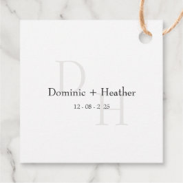 CLASSIC Minimalistisch Elegance Wedding Geschenkanhänger