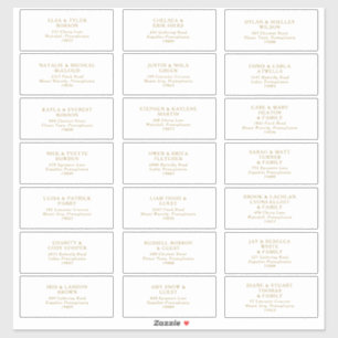 Classic Minimalistisch Gold Guest Address Labels