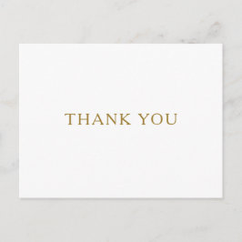 Classic Minimalistisch Gold Wedding Vielen Dank Po Postkarte