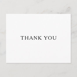 Classic Minimalistisch Wedding Vielen Dank Postcar Postkarte