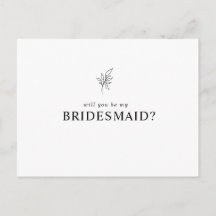 Classic Minimalistisch Werden Sie meine Bridesmaid