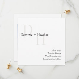 CLASSIC Minimalistische Eleganz mit Foto Save The Date