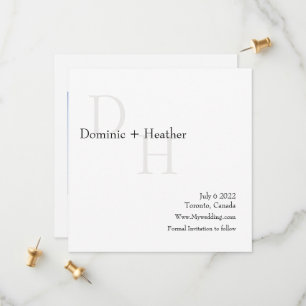 CLASSIC Minimalistische Eleganz mit Foto Save The Date