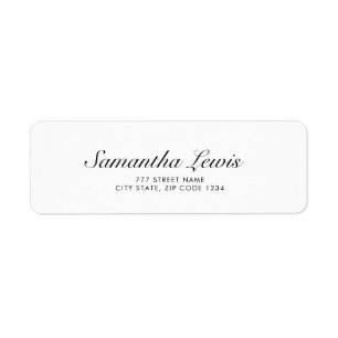 Classic Modern Elegante Script-Rücksendeadresse