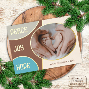 Classic Modern Frohen Festtage Goldene Foil Holida Folien Feiertagskarte