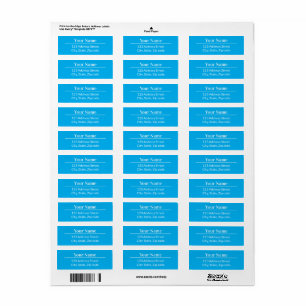 Classic Modern Minimalistisch Sky Blue Name Addres